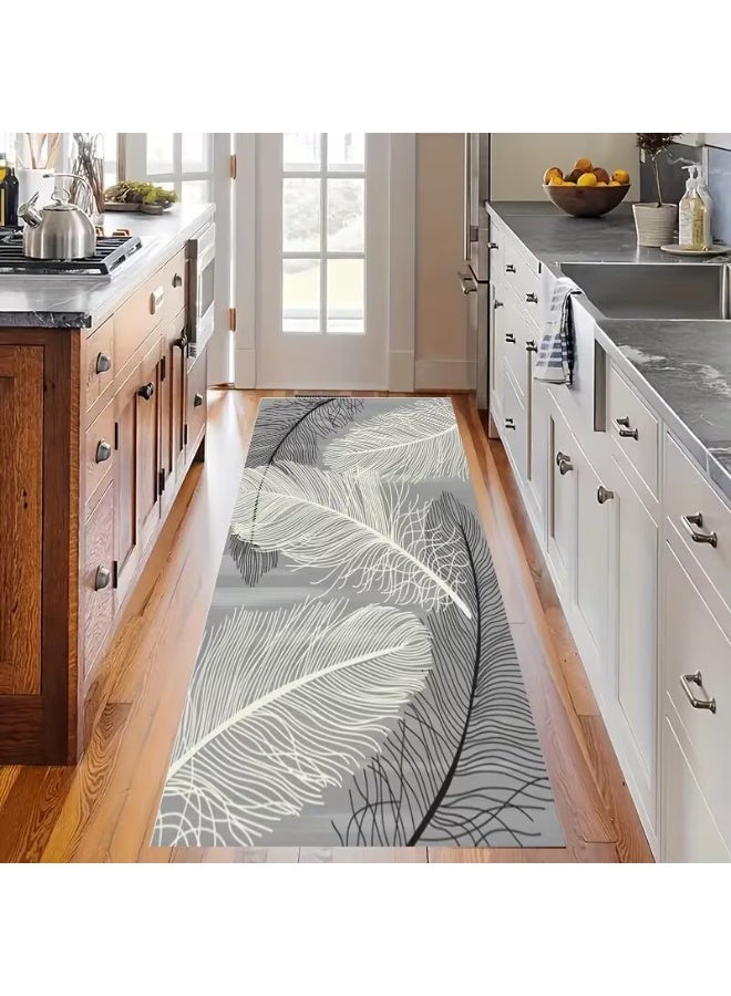 سجادة طويلة للممرات الداخلي  و الخارجي مستطيلة سمك 0.25 سم ضهر دوتس مانع الانزلاق سهلة التنظيف مثالية لغرفة المعيشة وغرفة الطعام والممرات غرف مشاية - Image 3